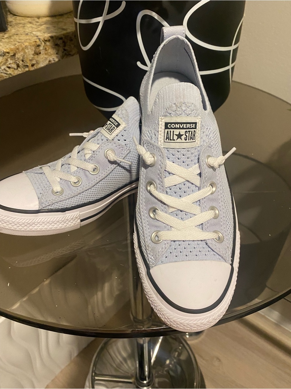 Converse All Star Slip-On Light Blue Low Top Sneakers ~ Sz 8 - Picture 2 of 8